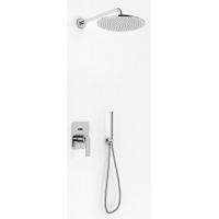 Kohlman Experience zestaw prysznicowy podtynkowy z deszczownicą 35 cm chrom QW210ER35