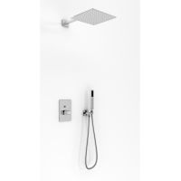 Kohlman Lexis zestaw prysznicowy podtynkowy z deszczownicą 40 cm chrom QW210LQ40