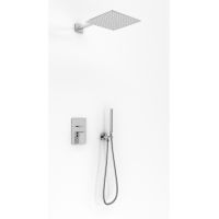 Kohlman Saxo zestaw prysznicowy podtynkowy z deszczownicą 30 cm chrom QW210SQ30