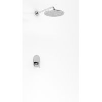 Kohlman Boxine zestaw prysznicowy podtynkowy z deszczownicą 30 cm chrom QW220BR30