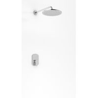 Kohlman Foxal zestaw prysznicowy podtynkowy z deszczownicą 25 cm chrom QW220FR25