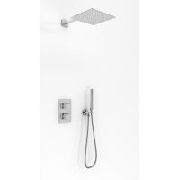 Kohlman Excelent zestaw prysznicowy podtynkowy z deszczownicą 25 cm chrom QW432HQ25