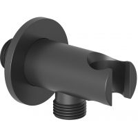 Kludi A-QA przyłącze kątowe z uchwytem czarny mat 6556739-00