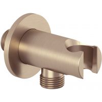 Kludi A-QA przyłącze kątowe z uchwytem brązowy szczotkowany 65567N1-00