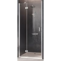 Kermi Osia OS SFL drzwi prysznicowe 110 cm wnękowe lewe srebrny połysk/szkło przezroczyste OSSFL11020VPK