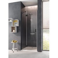 Kermi Osia OS SFL drzwi prysznicowe 110 cm lewe czarny soft/szkło przezroczyste OSSFL110203PK