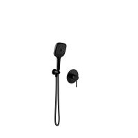 Ksuro 01 zestaw bateria prysznicowa podtynkowa ze słuchawką 3-funkcyjną czarny mat 17004030