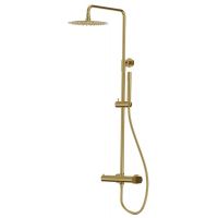 LaVita Spark zestaw prysznicowy ścienny z deszczownicą złoty