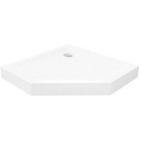 New Trendy Mild Stone brodzik pięciokątny 80x80 cm biały B-0518