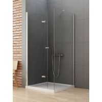 New Trendy New Soleo kabina prysznicowa 90x90 cm kwadratowa lewa chrom połysk/szkło przezroczyste D-0149A/D-0088B