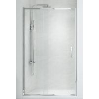 New Trendy New Corrina drzwi prysznicowe 130 cm wnękowe aluminium/szkło przezroczyste D-0251A
