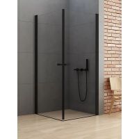New Trendy New Soleo Black kabina prysznicowa 70x90 cm czarny mat/szkło przezroczyste D-0229A/D-0231A