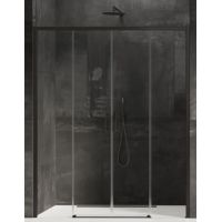 New Trendy Prime Black drzwi prysznicowe 150 cm wnękowe czarny półmat/szkło przezroczyste D-0342A