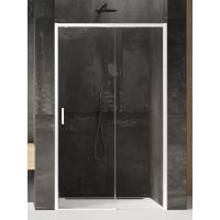 New Trendy Prime White drzwi prysznicowe 110 cm wnękowe prawe biały mat/szkło przezroczyste D-0403A