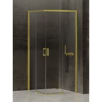 New Trendy Prime Light Gold kabina prysznicowa 70x70 cm kwadratowa złoty/szkło przezroczyste D-0414A/D-0415A