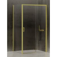 New Trendy Prime Light Gold kabina prysznicowa 160x70 cm prostokątna prawa złoty/szkło przezroczyste D-0433A/D-0222B