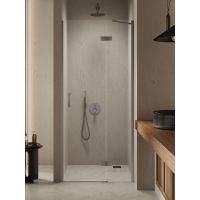 New Trendy Nesta drzwi prysznicowe 120 cm wnękowe gunmetal brushed/szkło przezroczyste D-0936A