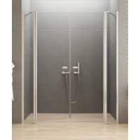 New Trendy New Soleo drzwi prysznicowe 150 cm wnękowe chrom/szkło przezroczyste D-0266A