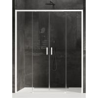 New Trendy Prime White 2D drzwi prysznicowe 190 cm biały mat/szkło przezroczyste D-0440A