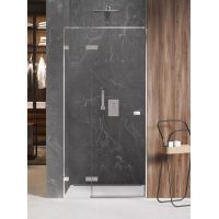 New Trendy Avexa drzwi prysznicowe 120 cm wnękowe lewe chrom/szkło przezroczyste EXK-1449