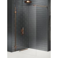 New Trendy Avexa Copper Brushed Walk-In ścianka prysznicowa 60 cm wolnostojąca miedź szczotkowana/szkło przezroczyste EXK-3761