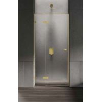 New Trendy Eventa Gold Shine drzwi prysznicowe 80 cm wnękowe lewe złoty połysk/szkło przezroczyste EXK-4671