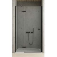 New Trendy Reflexa Black drzwi prysznicowe 80 cm wnękowe lewe czarny półmat/szkło przezroczyste EXK-4898