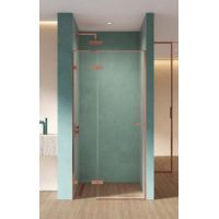 New Trendy Eventa Copper Shine drzwi prysznicowe 110 cm wnękowe lewe miedziany połysk/szkło przezroczyste EXK-6358