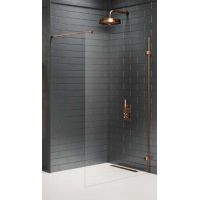 New Trendy Avexa Copper Brushed Walk in ścianka prysznicowa 60 cm miedź szczotkowana/szkło przezroczyste EXK-7133
