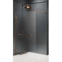New Trendy Avexa Copper Brushed Walk in ścianka prysznicowa 70 cm miedź szczotkowana/szkło przezroczyste EXK-7156
