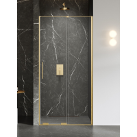 New Trendy Smart Gold Brushed drzwi prysznicowe 130 cm rozsuwane złoty szczotkowany/szkło przezroczyste EXK-7504