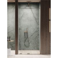 New Trendy Smart drzwi prysznicowe 130 cm rozsuwane gunmetal szczotkowany/szkło przezroczyste EXK-7818
