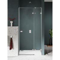 New Trendy Avexa Nickel Brushed drzwi prysznicowe 80 cm uchylne prawe nikiel szczotkowany/szkło przezroczyste EXK-8458