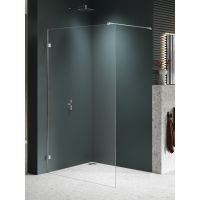 New Trendy Avexa Nickel Brushed ścianka prysznicowa walk-in 50 cm nikiel szczotkowany/szkło przezroczyste EXK-8624