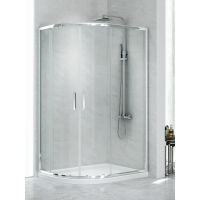 New Trendy New Maxima kabina prysznicowa 100x80 cm półokrągła chrom połysk/szkło przezroczyste K-0577