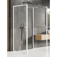New Trendy Prime White kabina prysznicowa 110x90 cm lewa biały mat/szkło przezroczyste K-1066