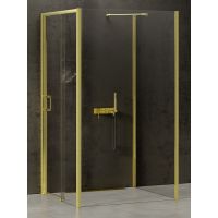 New Trendy Prime Light Gold kabina prysznicowa 100x100 cm kwadratowa prawa złoty/szkło przezroczyste K-1507