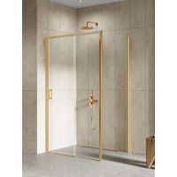 New Trendy Prime Gold Brushed kabina prysznicowa 140x80 cm złoty szczotkowany/szkło przezroczyste K-3823