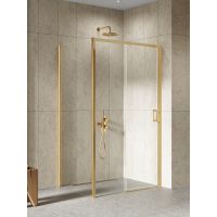 New Trendy Prime Gold Brushed kabina prysznicowa 140x80 cm złoty szczotkowany/szkło przezroczyste K-3851