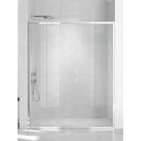 New Trendy drzwi prysznicowe 170 cm wnękowe aluminium/szkło przezroczyste D-0186A
