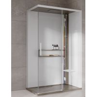 Novellini Glax 2 2.0 2P kabina z hydromasażem 120x80 cm parowa z brodzikiem prawa corda G222P129DM5-1TU
