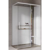 Novellini Glax 2 2.0 2P kabina z hydromasażem 120x90 cm parowa z brodzikiem prawa corda G222P299DM5-1TU