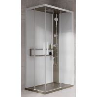 Novellini Glax 2 2.0 A kabina z hydromasażem 100x100 cm parowa z brodzikiem czarna G22A100T5-1HU