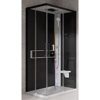 Novellini Glax 2 2.0 A kabina z hydromasażem 100x70 cm prawa parowa z brodzikiem biała G22A107DM5-1UH