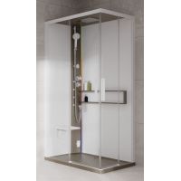 Novellini Glax 2 2.0 A kabina z hydromasażem 100x80 cm lewa parowa z brodzikiem corda G22A108ST5-1TU