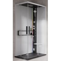 Novellini Glax 2 2.0 A kabina z hydromasażem 100x100 cm parowa z brodzikiem czarna G22A109T5-1HU