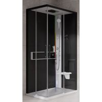 Novellini Glax 2 2.0 A kabina z hydromasażem 100x70 cm prawa parowa z brodzikiem biała G22A197DM5-1UH