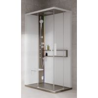 Novellini Glax 2 2.0 A kabina z hydromasażem 100x70 cm lewa parowa z brodzikiem corda G22A197ST5-1TU