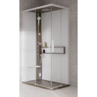 Novellini Glax 2 2.0 A kabina z hydromasażem 100x80 cm lewa parowa z brodzikiem corda G22A198SM5-1TU