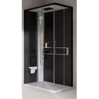 Novellini Glax 2 2.0 A kabina z hydromasażem 100x80 cm lewa parowa z brodzikiem biała G22A198SM5-1UH